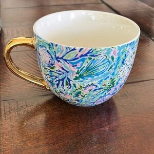 Lilly Pulitzer Blue and Pink Drinkware Mug